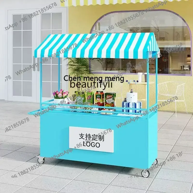 Z189 عربة كشك خارجية للسوق الليلي رف كشك متحرك لبيع السوق العائمة