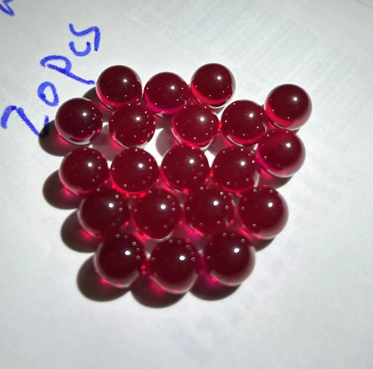 5A class ruby ball industrial 5# red unpunched red corundum ball no crack hardness 9