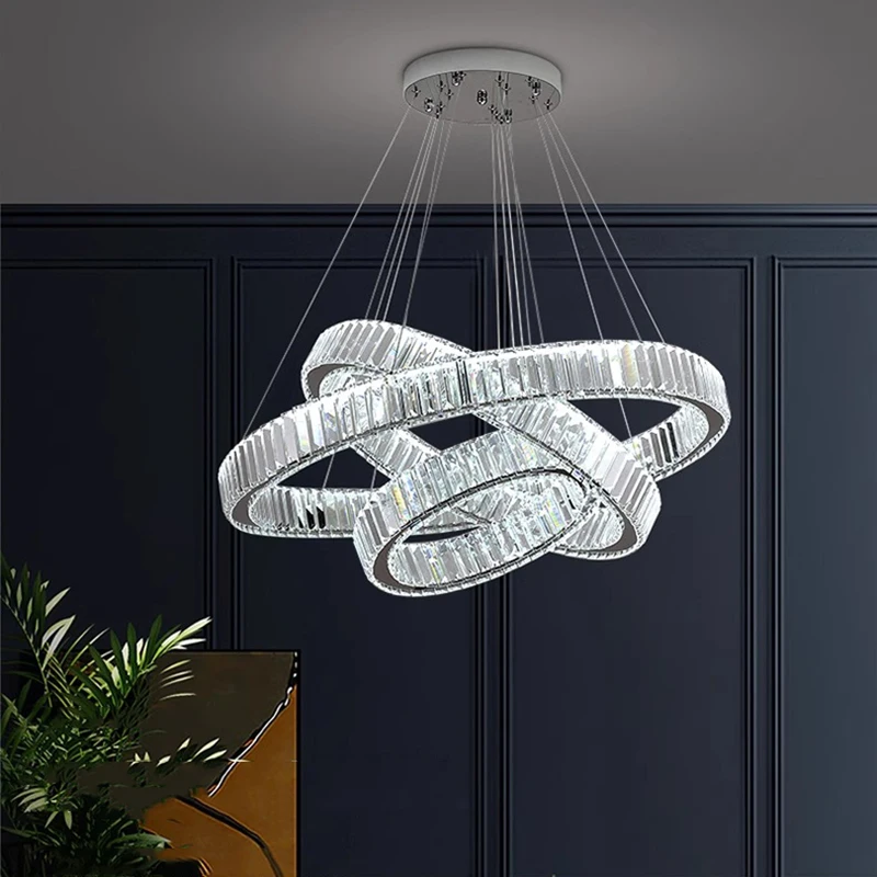 Modern Crystal Living Room Pendant Light Indoor Lighting Ceiling Light LED Pendant Light Living Room Indoor Lighting