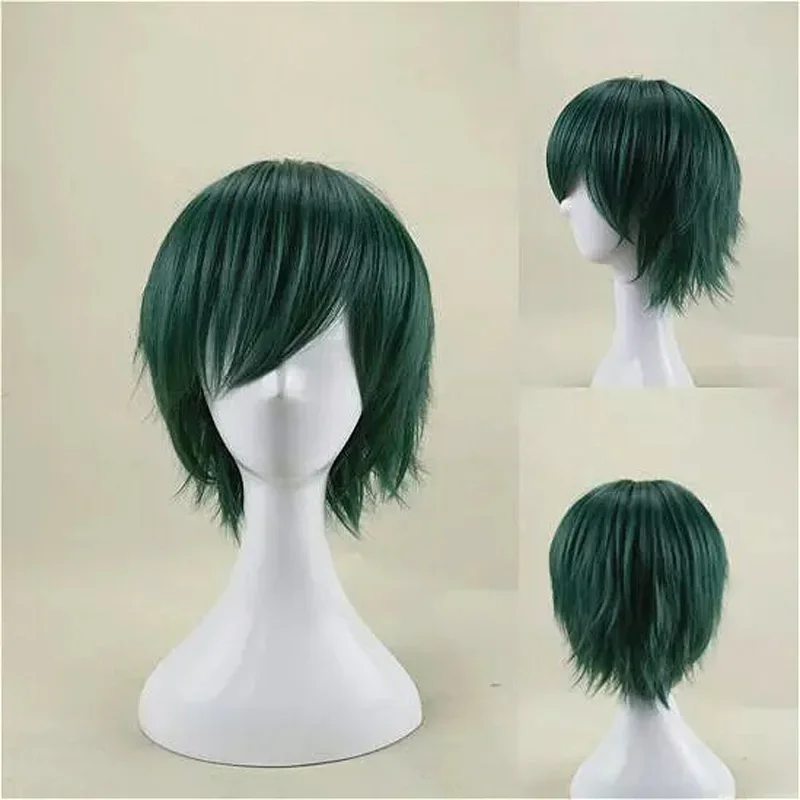 

Hair Layered Short Straight Mint Green Cosplay Wig