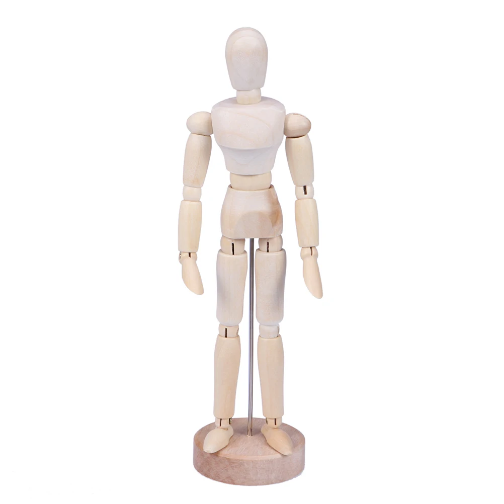 

Wooden Joint Decor Figure Model Desktop Ornament Craft Decorations Adjustable Hardwood Smooth Polished Create Postures