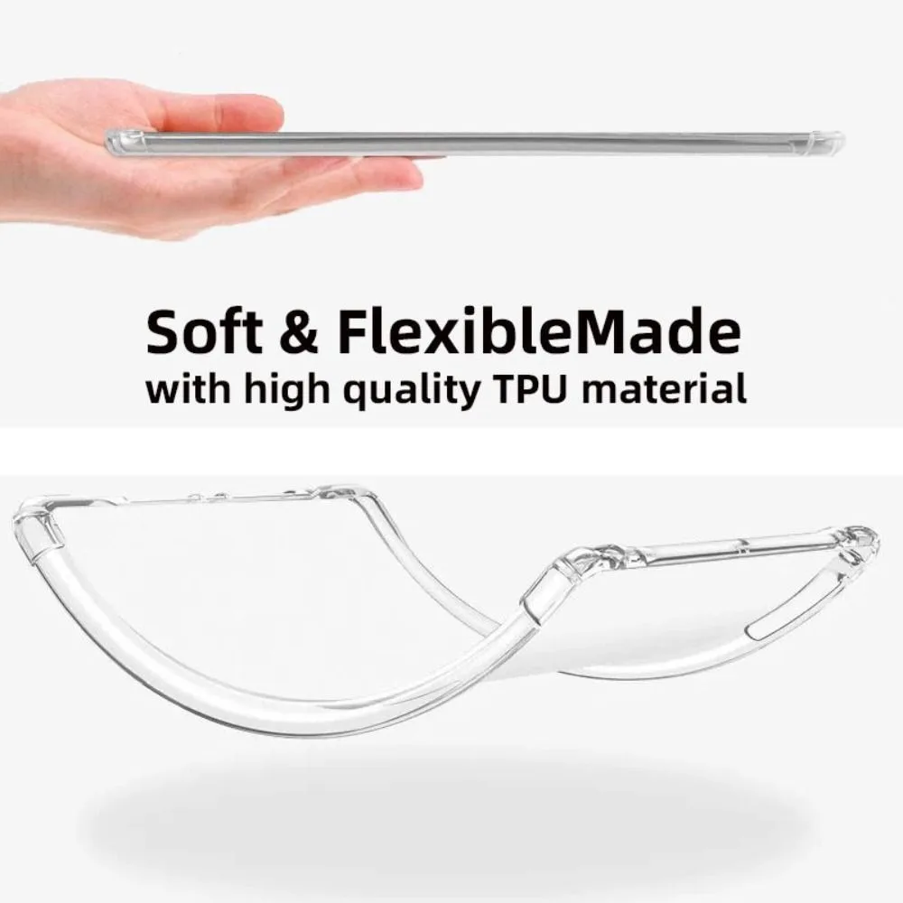 Premium Clear Airbag Tablet Case Pen Slot Anti-fall Protective Cover Scratch-Proof TPU Back Shell for Surface Pro 13