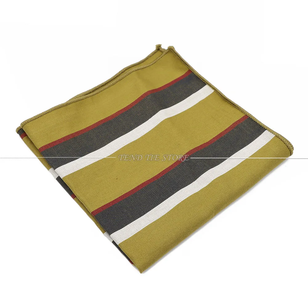 Classic Striped Cotton Pocket Square for Men