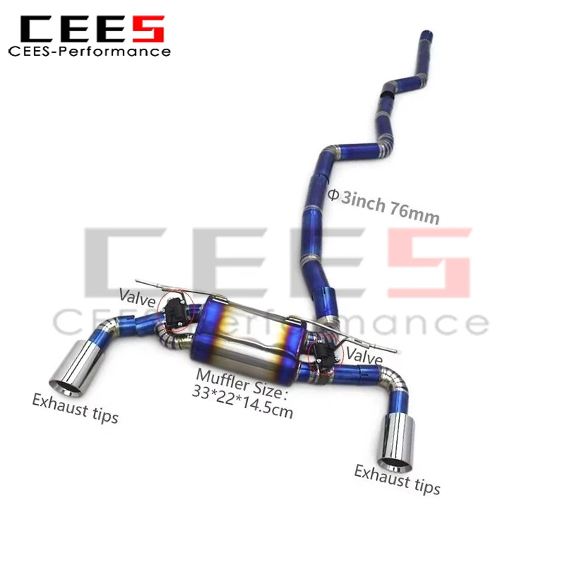 

cees Performance Upgrade Valvetronic Ctaback Exhaust for BMW M140/M140i F20 B58 3.0T Tuning Exhaust Pipe For BMW System