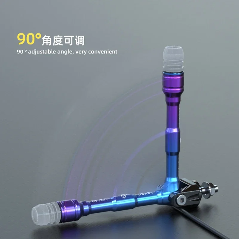 L2 Universal Motorcycle License Plate LED Decorative Lights CNC Aluminum Luminous and Waterproof Decorative Antenna