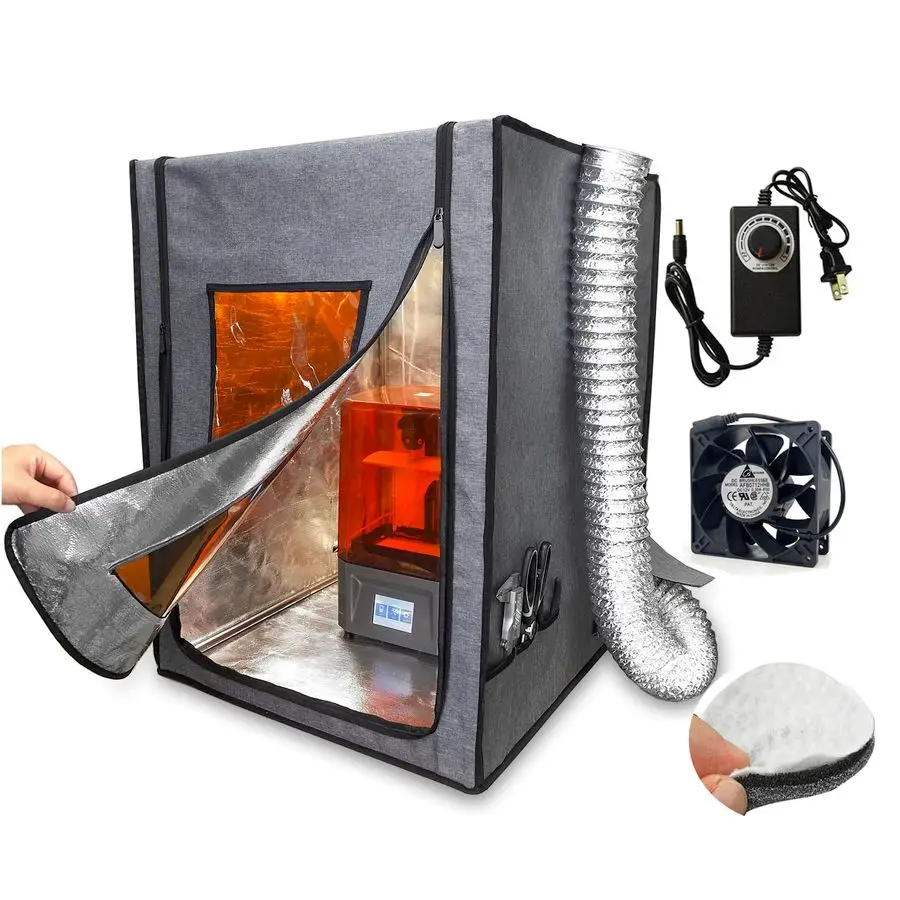 

3D Printer Enclosure w Adjustable Ventilation Kit Eliminate Odors Tent Cover Compatible with Anycubic Photon Mono, Elegoo Saturn