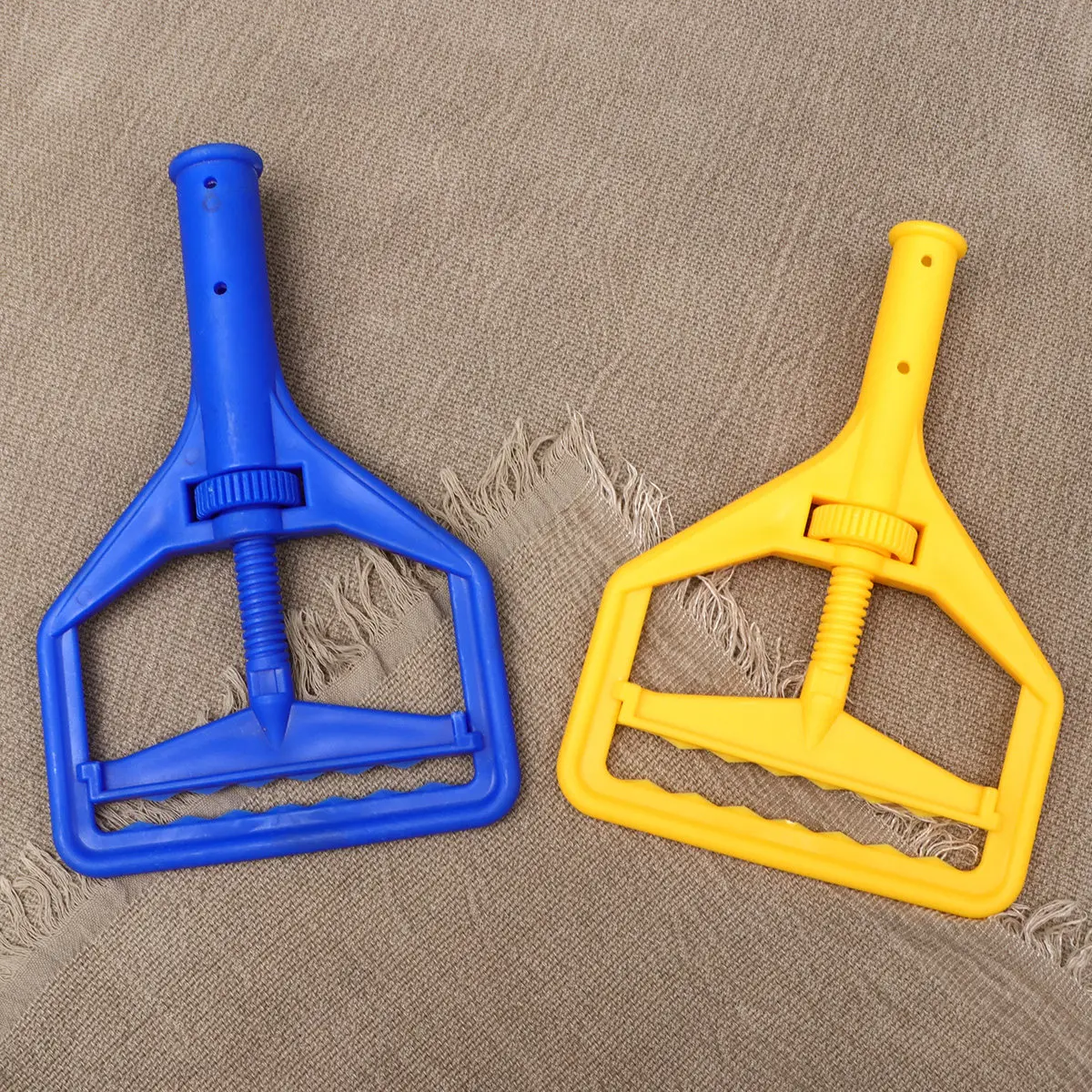 2Pcs Screw Clamp Mop Head Plastic Mop Head Replacement Gear Diameter 25Mm for Home Office Cleaning Use