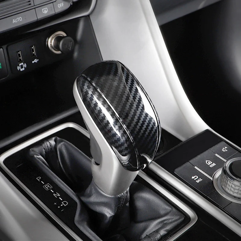 For Mitsubishi Eclipse Cross 2018-2025 Carbon Fiber Gear Shift Knob Cap Cover Trims Accessories