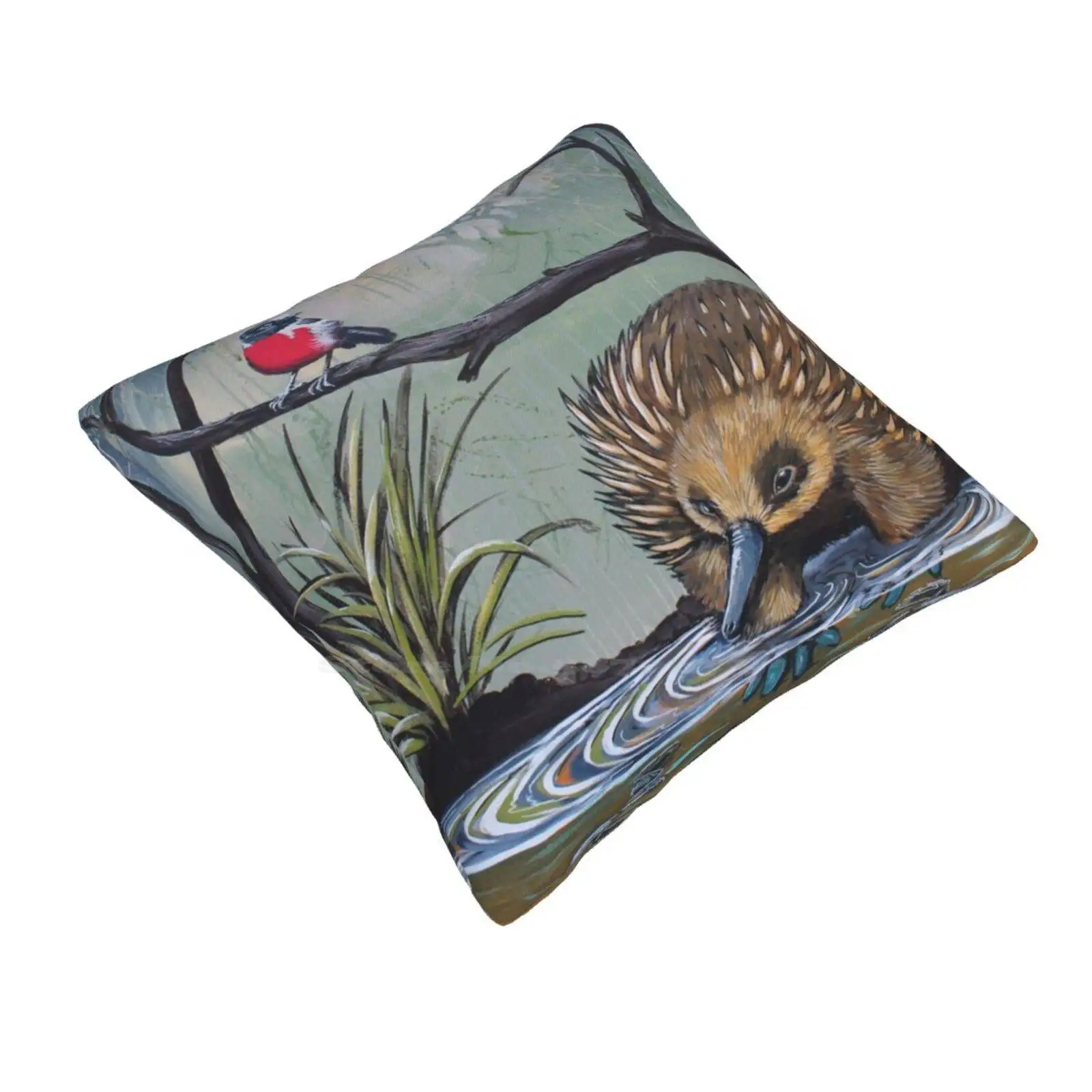 Maria Island 16 Bedroom Office Hug Pillowcase Echidna Maria Island Flame Robin