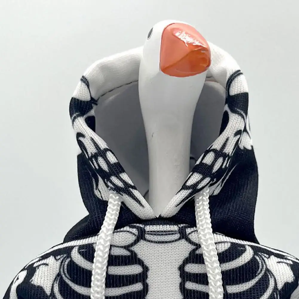 7-inch Table Goose Sweatshirts Desk Goose Mini Hoodies 7-inch Table Goose Skull Sweatshirts Halloween Seasonal for Desktop