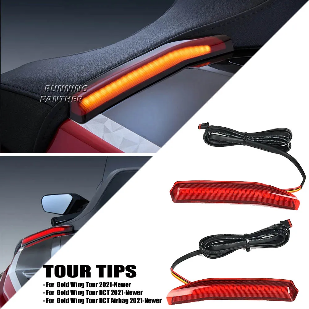

Motorcycle Top Box Trunk Tour Tips Side LED Decorative Light Lamp For Honda Goldwing Gold Wing GL1800 Tour DCT Airbag 2021-2023