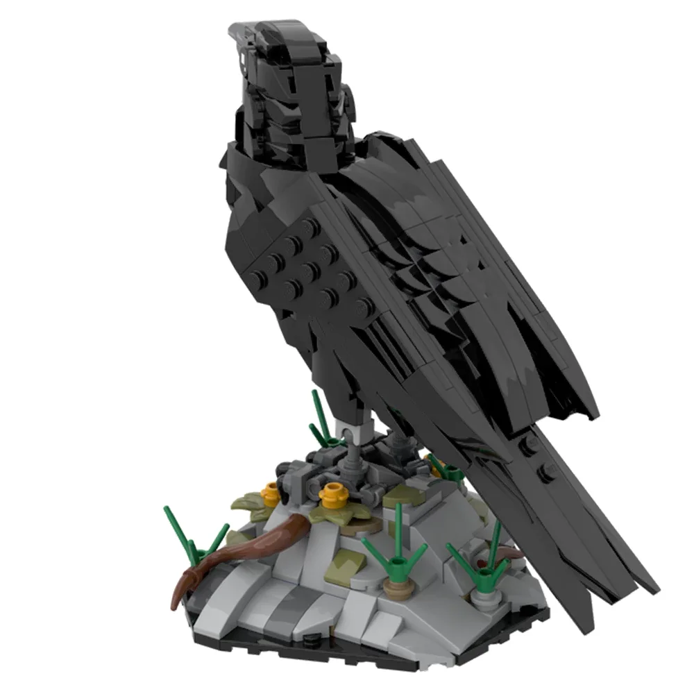 357PCS Raven Building Blocks MOC Animals Birds Model Desktop Decoration Splicing Assembly Bricks Puzzle Toys Gift for Kid Adult