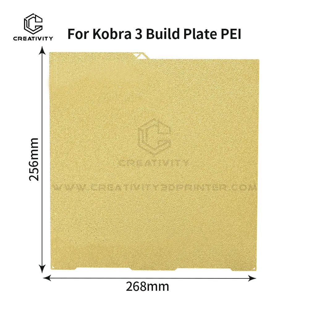 For Kobra 3 Spring Steel Sheet 256x268mm PEI Double Sided PEI Build Plate 3d printer parts