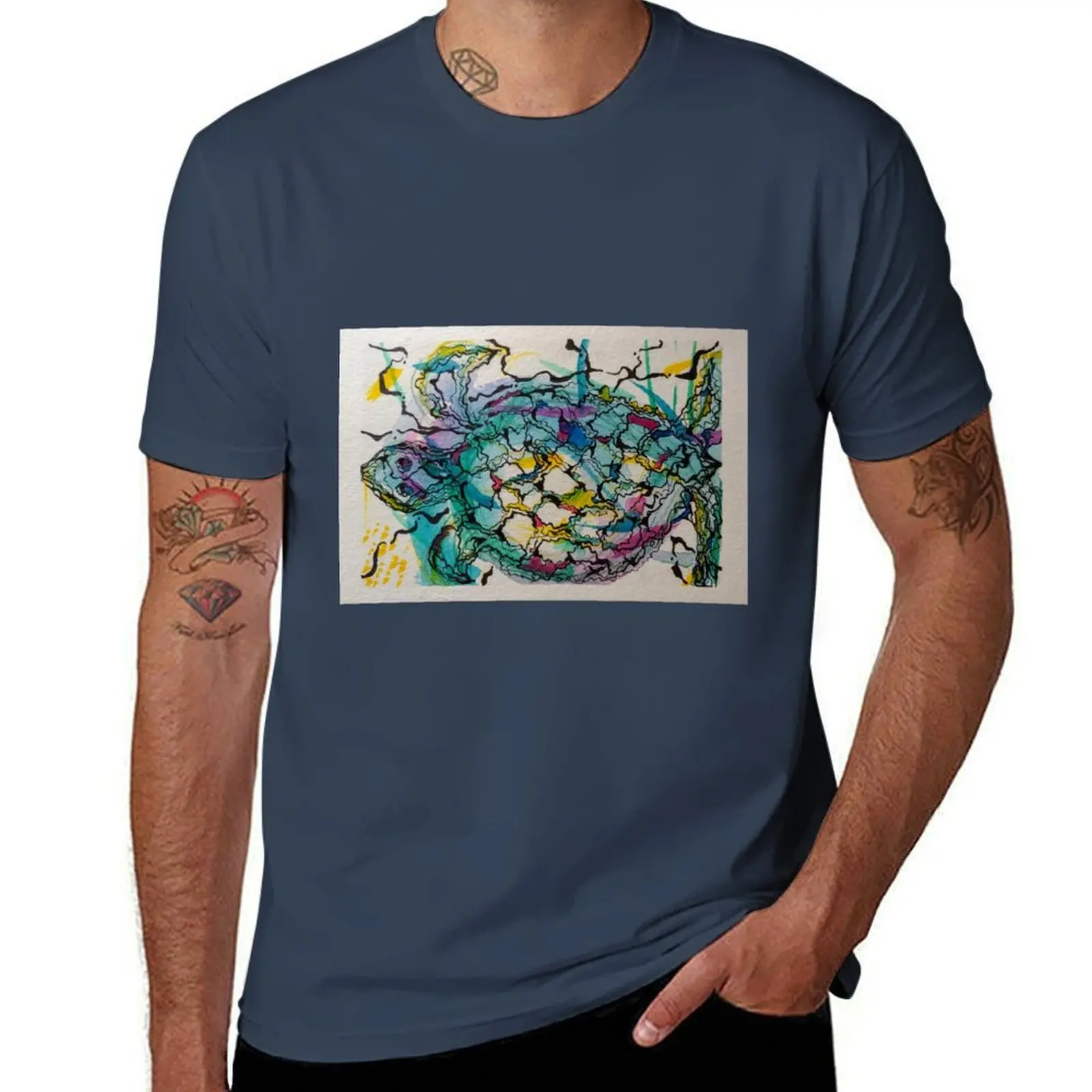 

Opening for a Turtle T-Shirt Summer Casual Loose T-Shirt