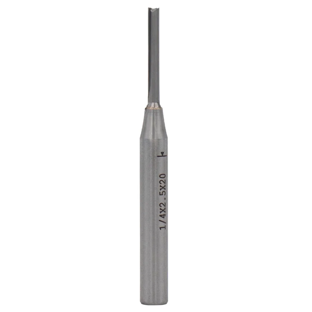 TCT Double Edged Straight Router Bit 1/4 Inch Shank For Edge Trimmer Small Milling Machine Clean Cutting Wood Plywood MDF Board