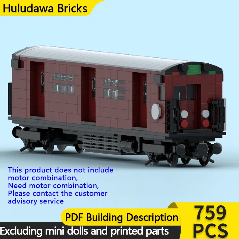 City Car Model MOC Building Bricks Subway Train Passenger Carriage Modular Technology Children Holiday Gifts Assemble Toys Suit
