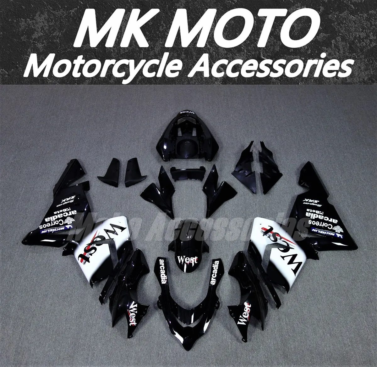 

Fairings Kit Fit For zx-10r 2004-2005 Bodywork Set High Quality ABS Injection New Ninja Black Whtie