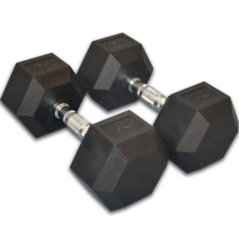 customized-quality-rubber-coated-hexagonal-dumbbells-multiple-kilograms-available-promote-sales