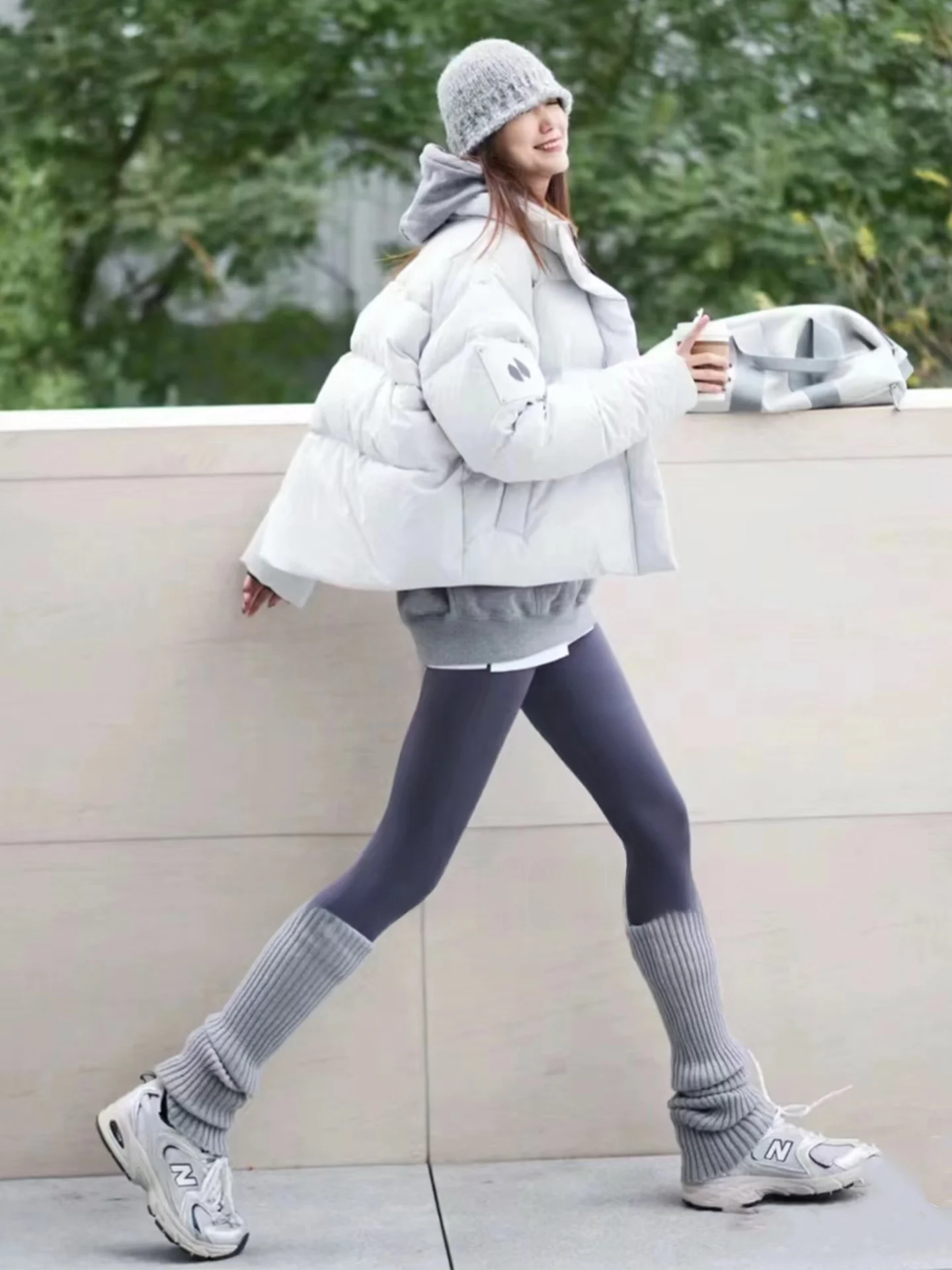 Basic House Women's Yoga Pants High Waist Butt Lifting Thin Fce Spor Base Layer Trousers for Winter Outdoor Wear