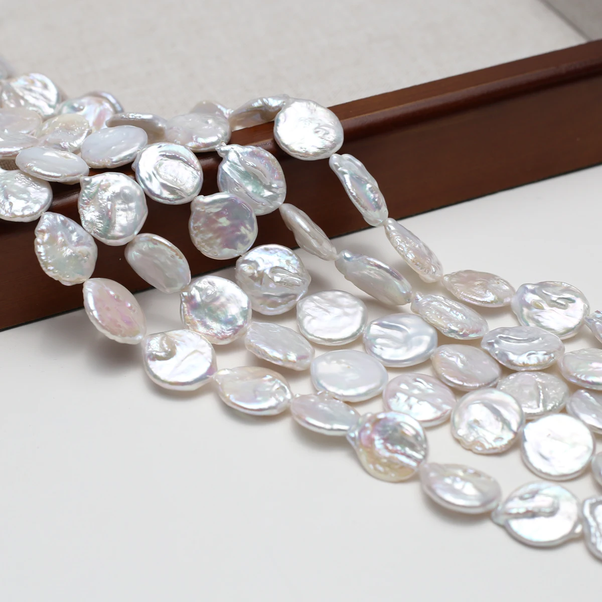 

15x16mm Button-Shaped Baroque Natural Freshwater Pearl Loose Beads for Jewelry Making Supplies DIY Necklace Bracelet Accessories