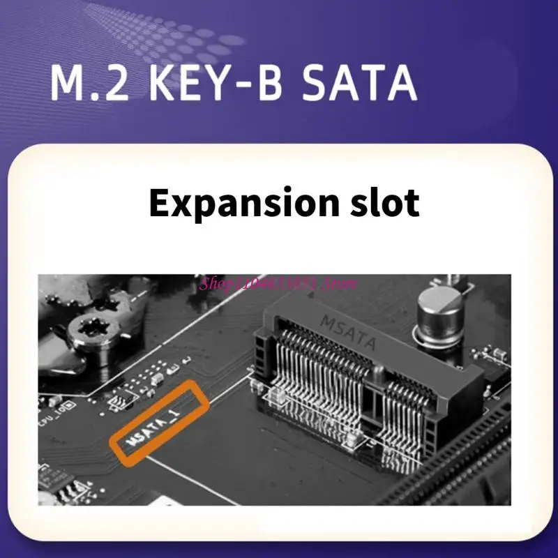 MSATA to M.2 SATA3.0 Adapter Card for Expanding Storage Mini ITX Motherboards Industrial Control Gaming Device 