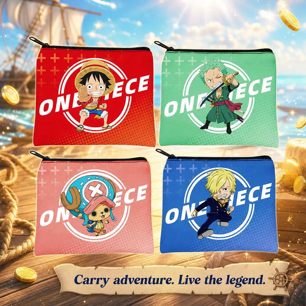 Anime Merchandise Names - Bolsa de Moedas com Zíper em