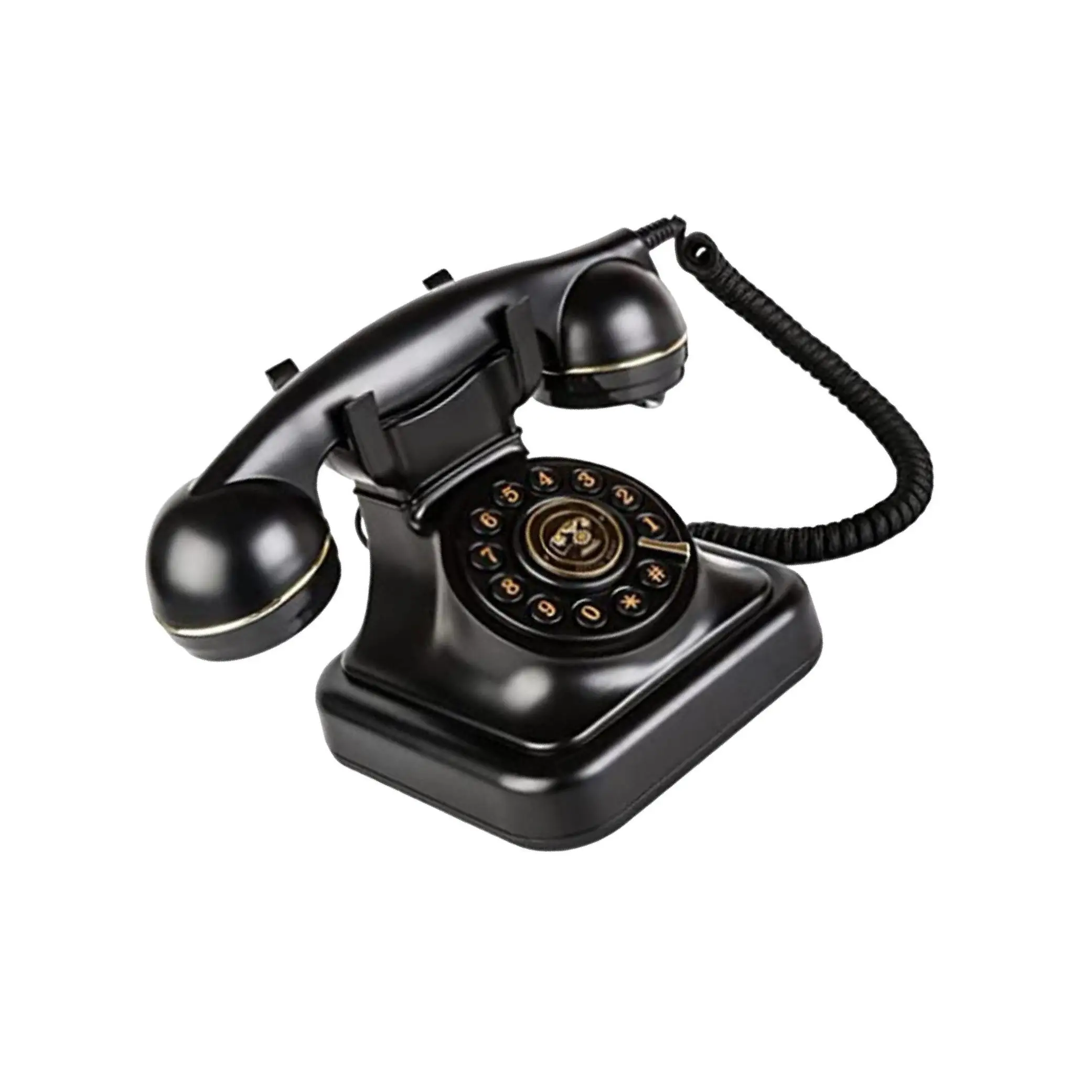 Corded Retro Telephone Old Fashioned Landline Phones Wire Landline for Ornament