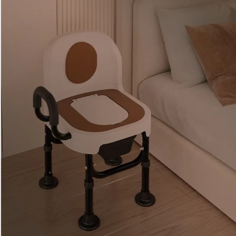 Elderly Hemiplegia Bedside Commode Potty Chairs Portable Seats Toilets Stool Height Adjustment Bathroom Chairs with Poop Bucket