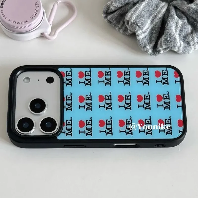 American Style i love me Retro Love Myself Trendy Cool Phone Case For iPhone 17 air 16 15 14 13 12 11 Pro Max Plus Y2K Cover - náhled 3