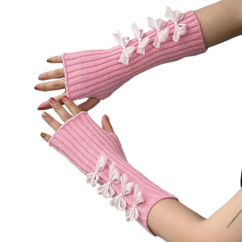 2pcs Half Finger Arm Sleeves Female Thicken Warm Oversleeves Elegant Sleeve Dropshipping