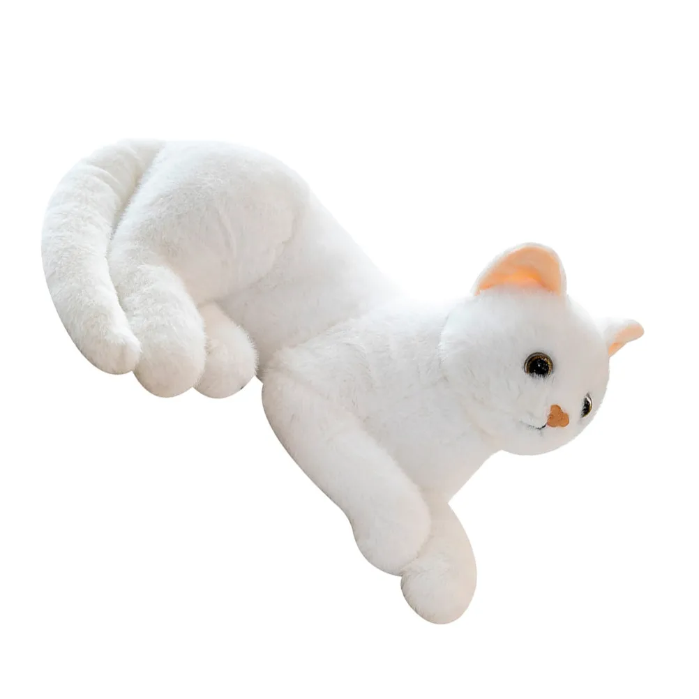 

Милая мягкая игрушка-кошка: приятная на ощупь, имитация формы, украшение для кровати, дивана, автомобиля, подарок для детей, маленькая мягкая игрушка