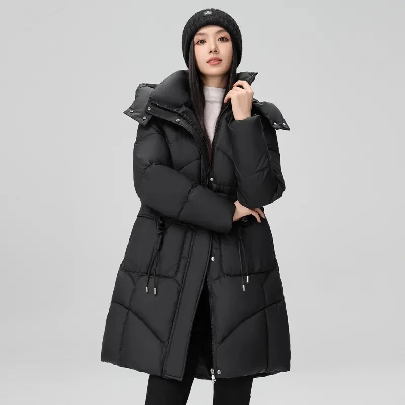 

2024 New Winter Jacket Women Parka Hooded Thick Warm Long Female Coat Casual Outwear Down Cotton Jacket Parkas Outwear