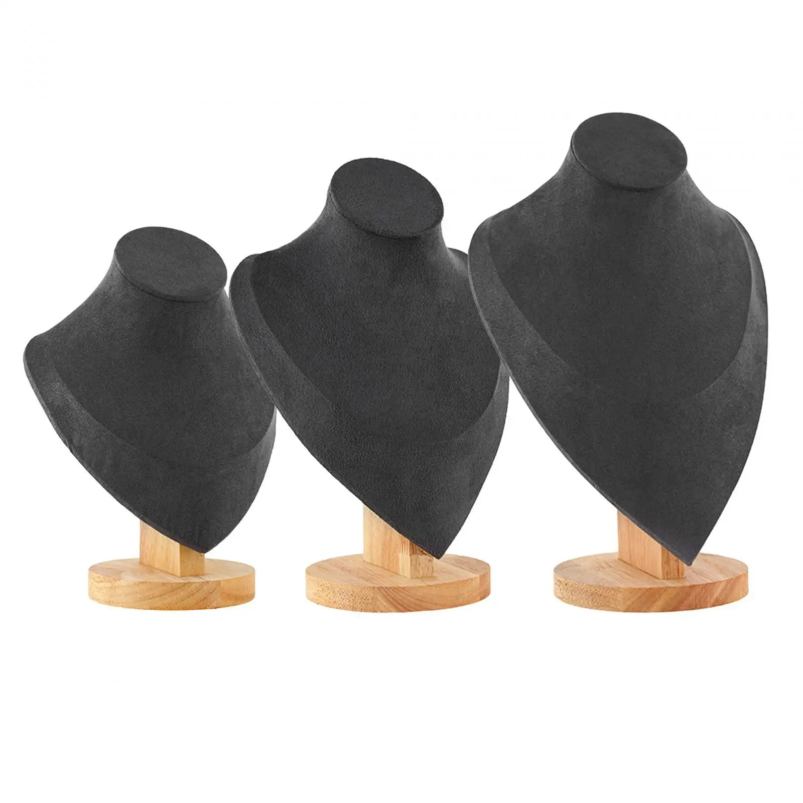 

Jewelry Display Mannequin Bust Solid Wood Chain Bust Stand for Show Jewelry Organizer Model Galleries Salon Retail Store Shelves