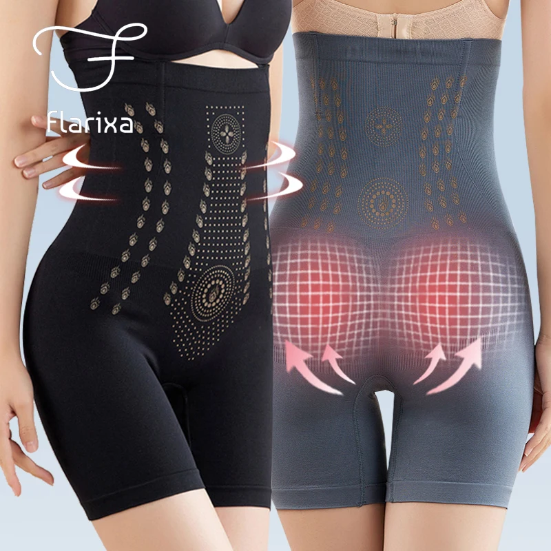 Flarixa High Waist Slimming Panties Women's Tummy Control Shorts Postpartum Shaping Underwear Butt Lift Boxer Briefs Body Shaper