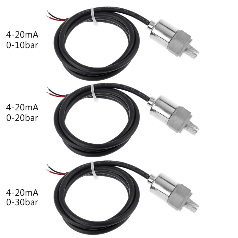 0-10/20/30bar Pressure Transmitter Transducer Sensor Oil Water 1/8\