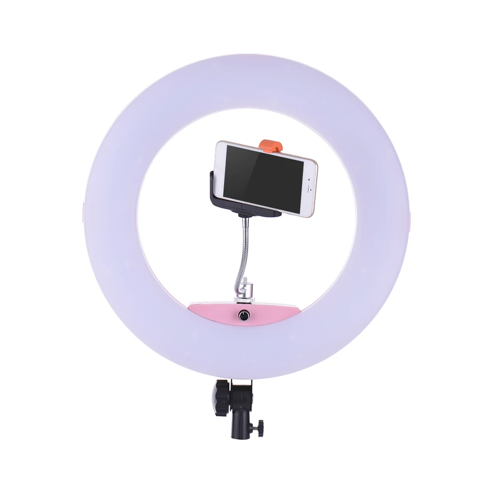 FD-480II Beauty Studio Ring Light 3200K-5500K 96W 18'' Selfie Fill Light for Salon Hair Video Youtube Light