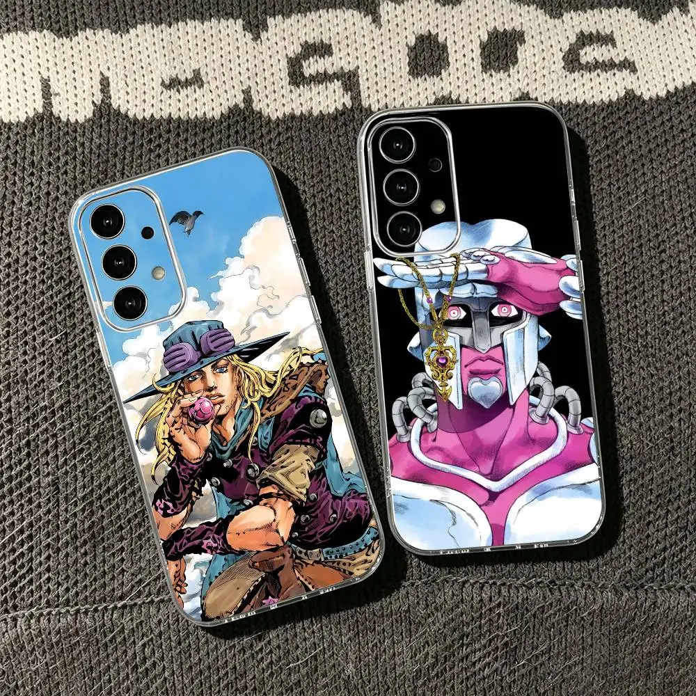 J-JoJo Bizarre Adventure Phone Case Transparent Silicone Soft For Samsung S25,S24,S21,S22,S23,S30,Ultra,S20,Plus,Fe