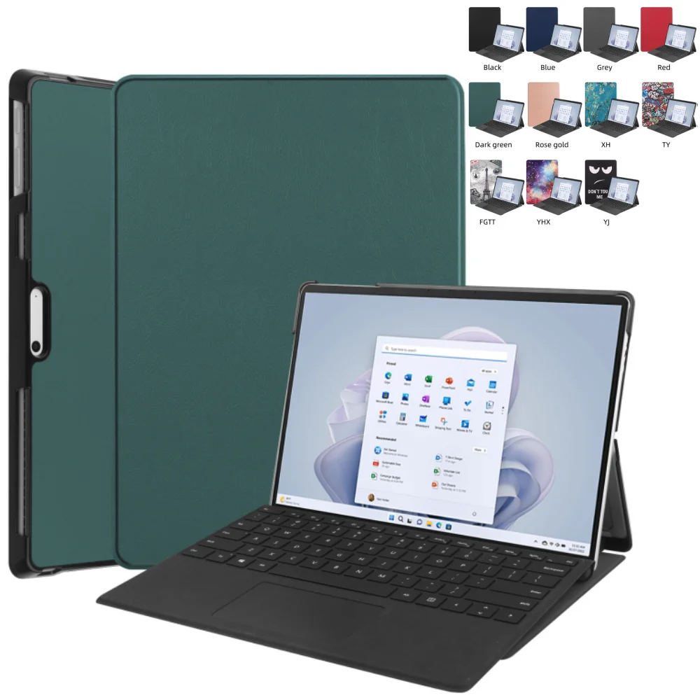 Etui do Microsoft Surface Pro 11 10 9 2024 13 cali Flip Stand Hard PC Back PU Leather Tablet Cover for 13" Surface Pro 11 10 9
