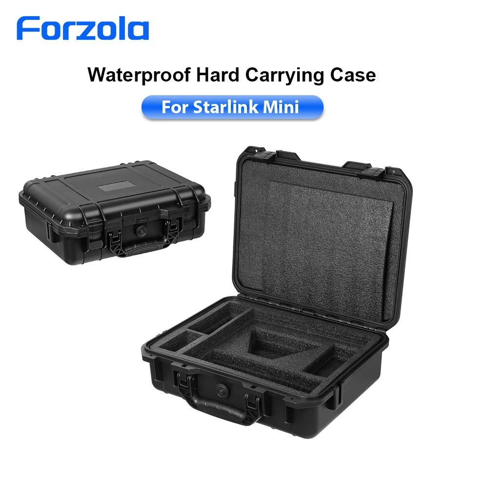 FORZOLA For Starlink Mini Hard Case Waterproof RV Carry Case Bag Travel Storage Box Protector Organizer Anti-Scratch for Outdoor