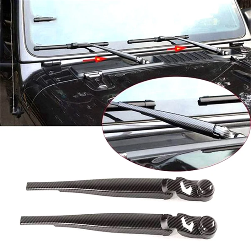 

Windscreen Wiper For Jeep Wrangler JL JT 2018+ Car Front Rain Wiper Blade Decoration Cover Trim Replacement B-A61E