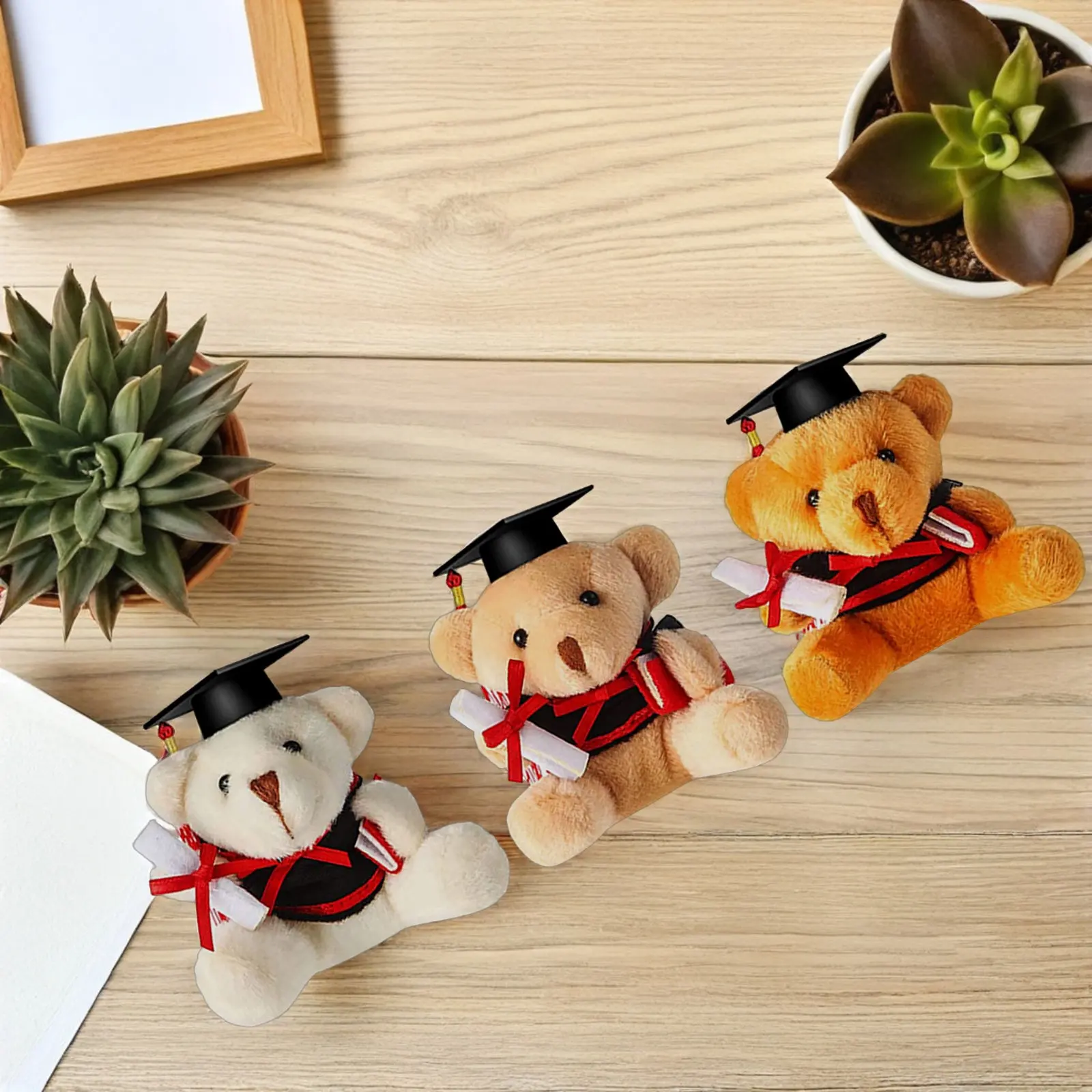 

Набор из 6 брелоков-мишек для выпускников, маленькие плюшевые подвески, милые украшения для рюкзака, памятный подарок-брелок