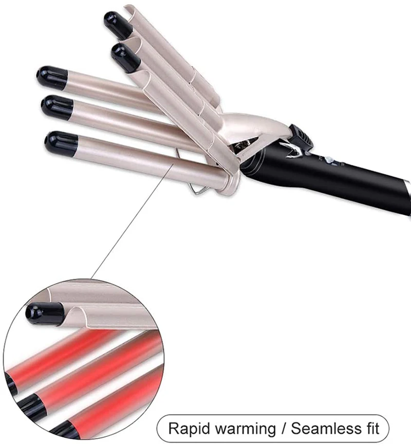 

Hair Crimper Curling Iron Ceramic Crimpers Wavers Curler Wand Fast Heating Five 5 Barrels Hair Waver Tools For All Types Of Hair