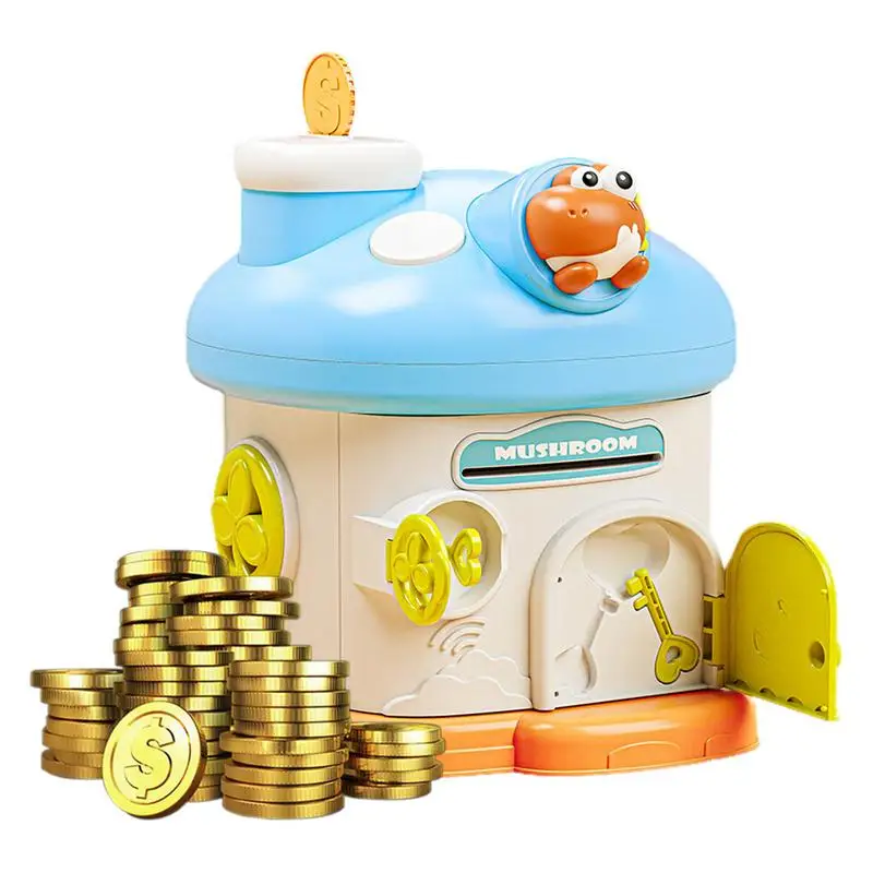 Cute Coin Bank Mushroom House Cartoon Money Box Bank Colorful Money Storage Box Cute Piggy Bank Anime Cartoon New Year Gift