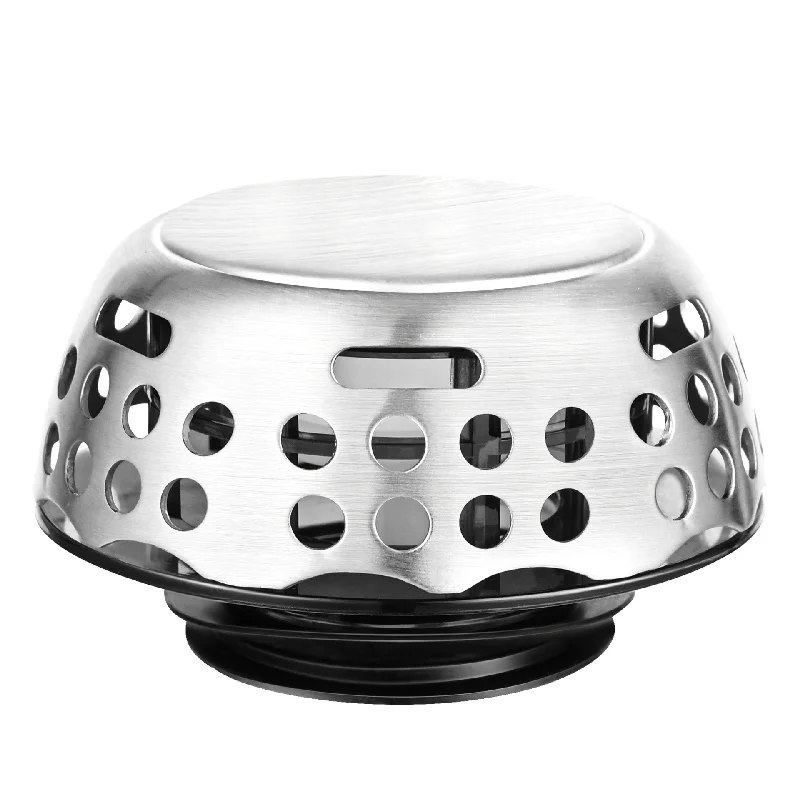 1PC Thtub Filter Sink 2in1 Leak-proof Pop Up Stainless steel Sink Strainer Drain Basket Stopping Bathroom Blockage Bouncing Core