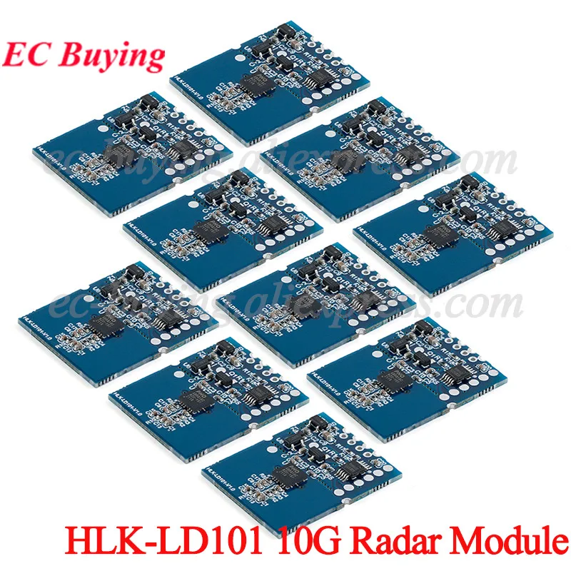 10 adet/1 adet HLK-LD101 10G Radar Modülü Akıllı Mikrodalga İndüksiyon Anahtarı Doppler İnsan Hareketi Hareket Algılama Sensörü