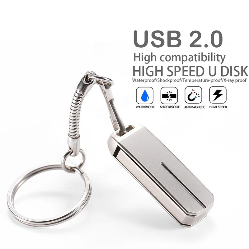 

JIASTER USB 2.0 Pendrive 64Gb Memory Stick 32Gb 4Gb Metal Usb Flash Drive 128Gb Pen Drive 128Gb 8Gb Usb Stick 16GB