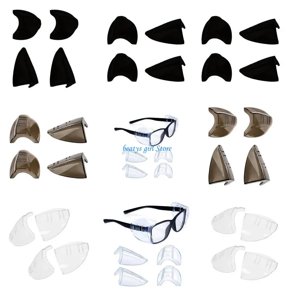 

C7AB Multipurpose Professional Grade Eyeglass Arm Shield Protectors Extended Coverage For 12mm+ Frame Lab Construction Use