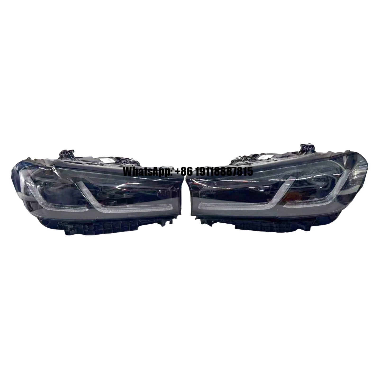 High Configuration Suitable for BMW 5 Series M5 Sport G30 LCI Upgrade Black Headlights with 6000k Color Temperature