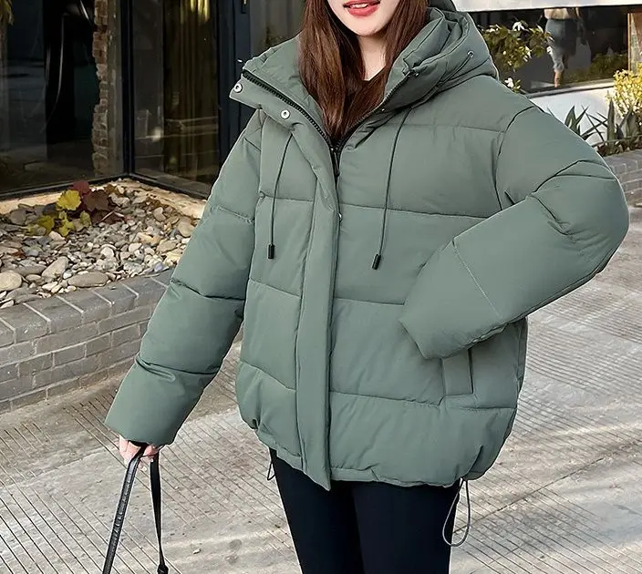 2025 Winter New Style Hooded Coat for Men - Loose Fit Cotton Jacket and Coat