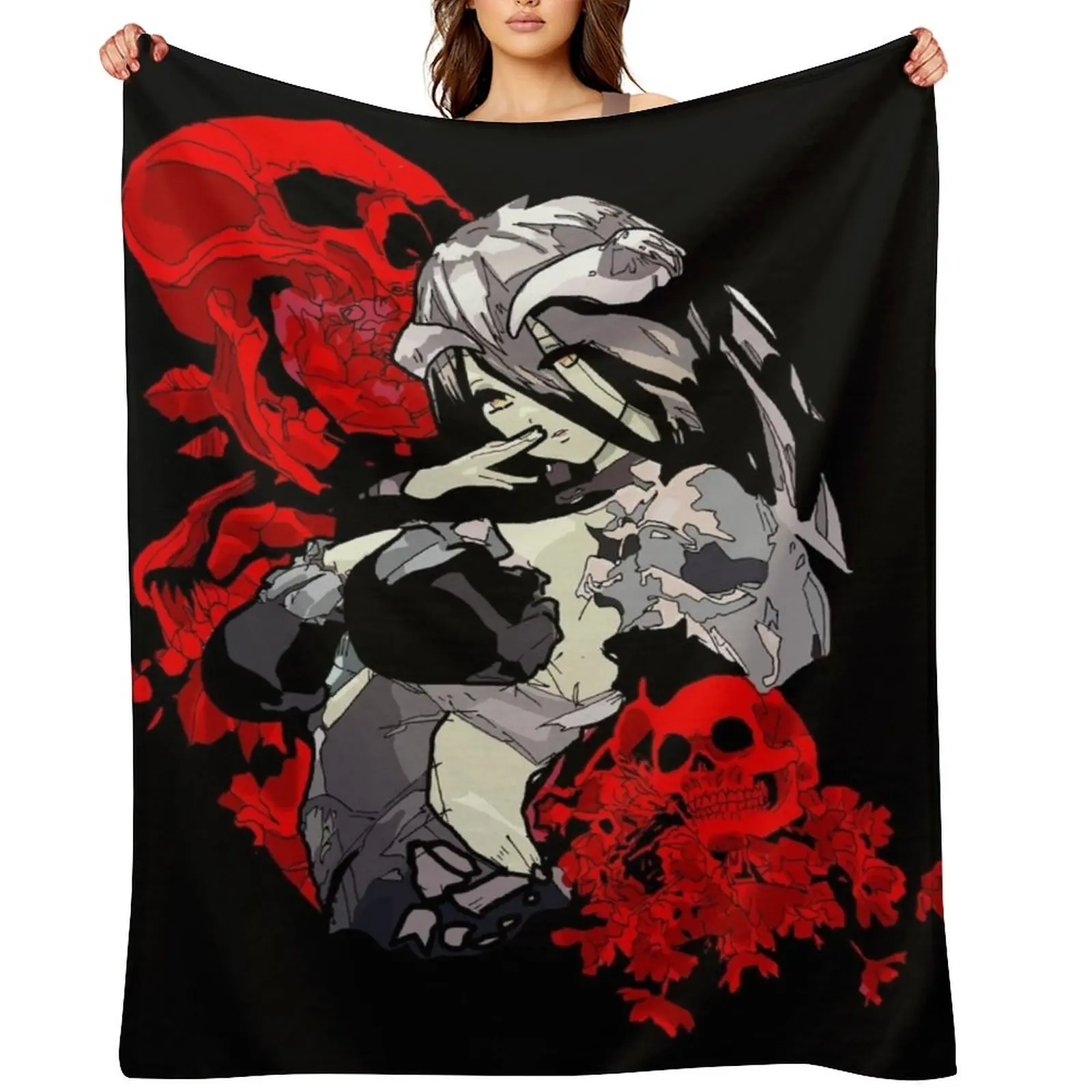 

overlord Throw Blanket Tourist funny gift heavy to sleep Personalized Gift Blankets